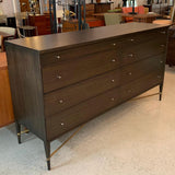 Ebonized Maple And Brass Dresser By Paul McCobb For Calvin