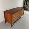 John Van Koert For Drexel Counterpoint Mahogany And Grasscloth Credenza Dresser