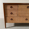 John Van Koert For Drexel Counterpoint Mahogany And Grasscloth Credenza Dresser