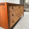 John Van Koert For Drexel Counterpoint Mahogany And Grasscloth Credenza Dresser