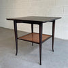 Italian Mid Century Modern Caned Mahogany Side Table