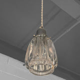 Hollywood Regency Molded Glass Pendant Light