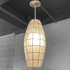 Oblong Capiz Shell Semi Flush Mount Pendant Light