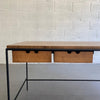 Paul McCobb Wrought Iron and Maple Console Table