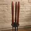 Maple Brass and Iron Fireplace Tools