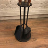 Maple Brass and Iron Fireplace Tools