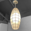 Oblong Capiz Shell Semi Flush Mount Pendant Light