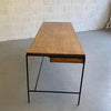 Paul McCobb Wrought Iron and Maple Console Table