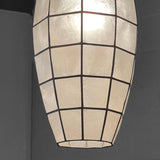 Oblong Capiz Shell Semi Flush Mount Pendant Light