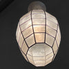 Oblong Capiz Shell Semi Flush Mount Pendant Light