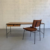 Paul McCobb Wrought Iron and Maple Console Table