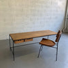 Paul McCobb Wrought Iron and Maple Console Table