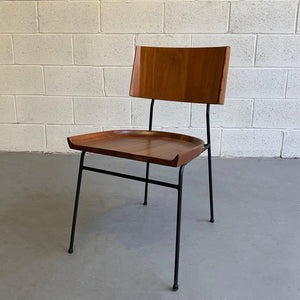 Wrought Iron and Maple Chair by Arthur Umanoff