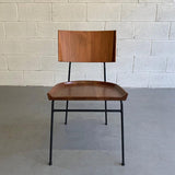 Wrought Iron and Maple Chair by Arthur Umanoff