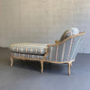 Upholstered Carved Mahogany Chaise Longue