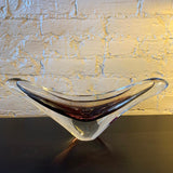 Scandinavian Modern Art Glass Vase By Paul Kedelv For Flygsfors, Sweden