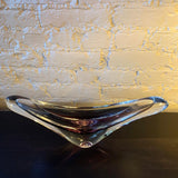 Scandinavian Modern Art Glass Vase By Paul Kedelv For Flygsfors, Sweden