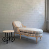Upholstered Carved Mahogany Chaise Longue