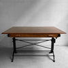 Early 20th Century Cast Iron Maple Drafting Table By Frederick Post Co.