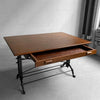 Early 20th Century Cast Iron Maple Drafting Table By Frederick Post Co.