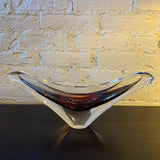 Scandinavian Modern Art Glass Vase By Paul Kedelv For Flygsfors, Sweden