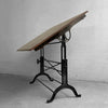 Early 20th Century Cast Iron Maple Drafting Table By Frederick Post Co.