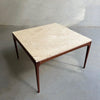 Scandinavian Modern Teak And Marble Coffee Table