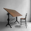 Early 20th Century Cast Iron Maple Drafting Table By Frederick Post Co.
