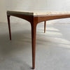 Scandinavian Modern Teak And Marble Coffee Table