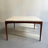 Scandinavian Modern Teak And Marble Coffee Table