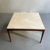 Scandinavian Modern Teak And Marble Coffee Table