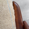 Pair of Danish Teak Upholstered Sleigh Armchairs
