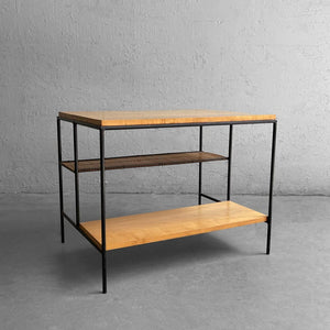 Paul McCobb Planer Group Maple Wrought Iron Side Table