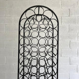 Mid Century Modern Standing Wrought Iron Wine Rack By Arthur Umanoff