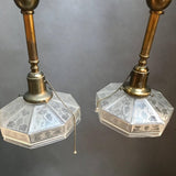 Etched Glass + Brass Pendants