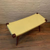 Custom Mid-Century Modern Style Leather Bench