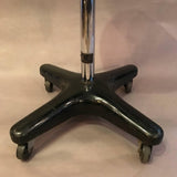 Adjustable Leather Rolling Stool