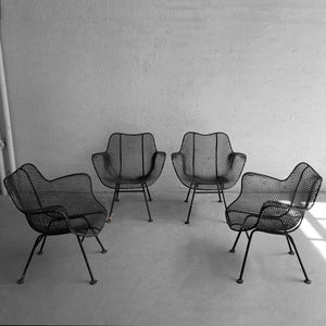 Set of Russell Woodard Sculptura Armchairs - Black