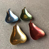 Stackable Multicolored Anodized Aluminum Pear Shaped Dishes