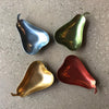 Stackable Multicolored Anodized Aluminum Pear Shaped Dishes