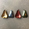 Stackable Multicolored Anodized Aluminum Pear Shaped Dishes