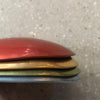 Stackable Multicolored Anodized Aluminum Pear Shaped Dishes