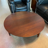 Mid Century Modern Round Walnut Coffee Table