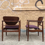 Pair of Walnut Armchairs By Finn Juhl For John Stuart