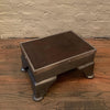 Industrial Brushed Steel And Leather Hospital Foot Stool