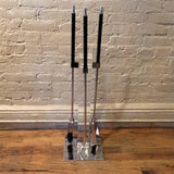 Albrizzi Lucite Chrome Fireplace Tools