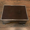 Industrial Brushed Steel And Leather Hospital Foot Stool