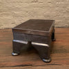 Industrial Brushed Steel And Leather Hospital Foot Stool