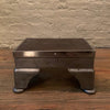 Industrial Brushed Steel And Leather Hospital Foot Stool