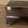 Industrial Brushed Steel And Leather Hospital Foot Stool